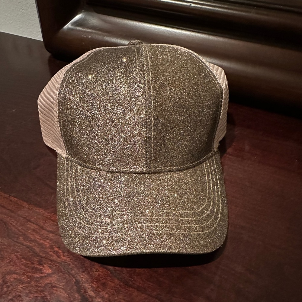 C.C Gold Glitter PonyCap